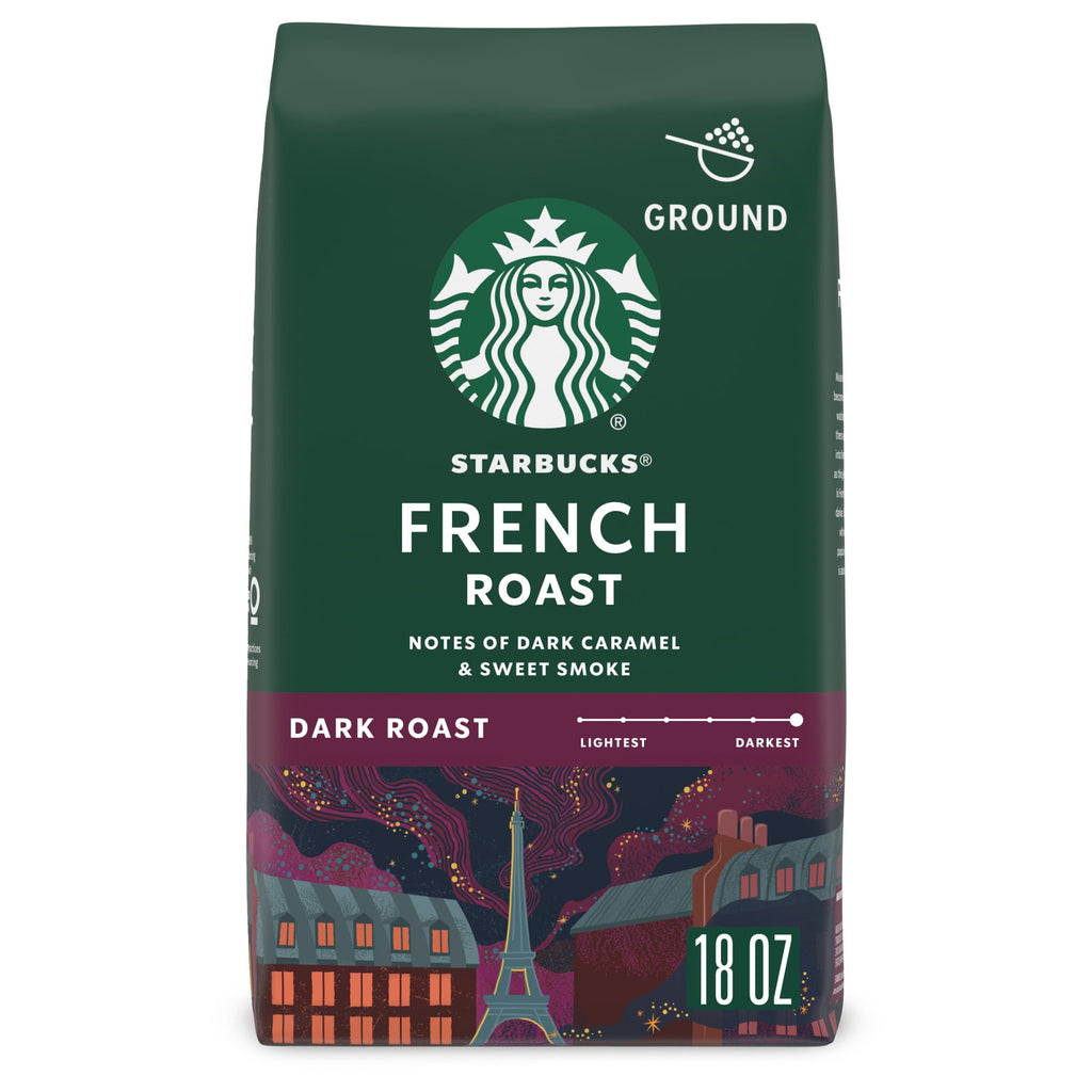 Starbucks at Home French Roast Naturally Caffeinated Dark Ground Coffee 18 oz Bag