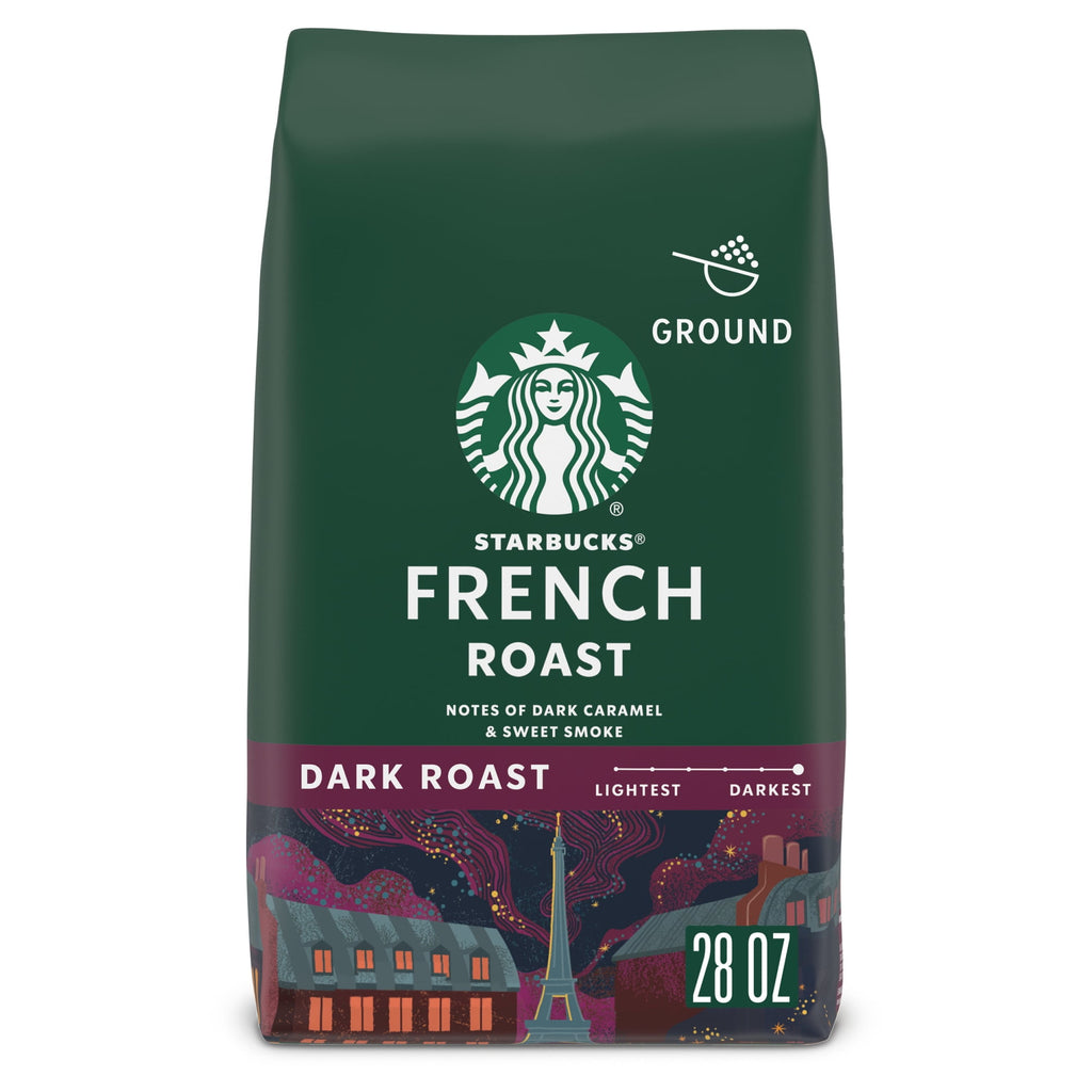 Starbucks at Home French Roast Naturally Caffeinated Dark Ground Coffee 28 oz Bag
