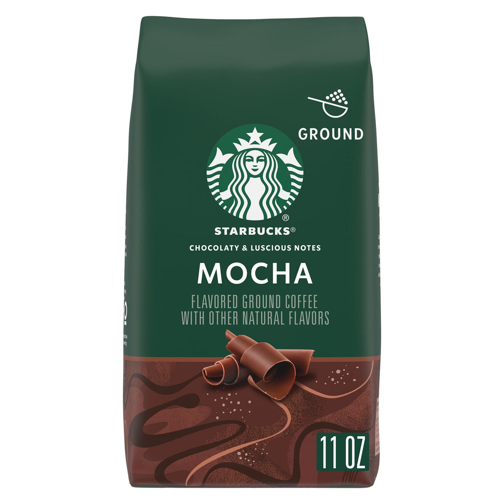 Starbucks at Home Mocha Naturally Caffeinated Medium Roast Ground Coffee 11 oz Bag