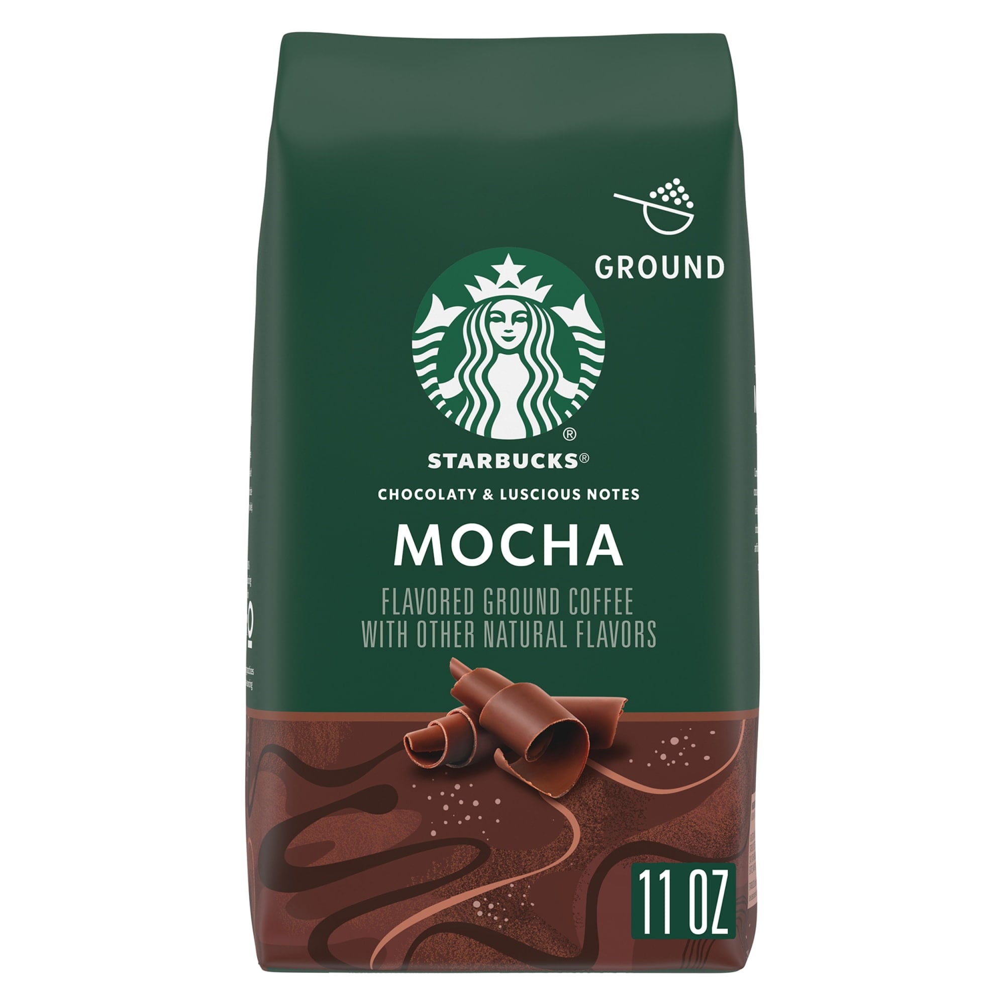 Starbucks at Home Mocha Naturally Caffeinated Medium Roast Ground Coffee 11 oz Bag