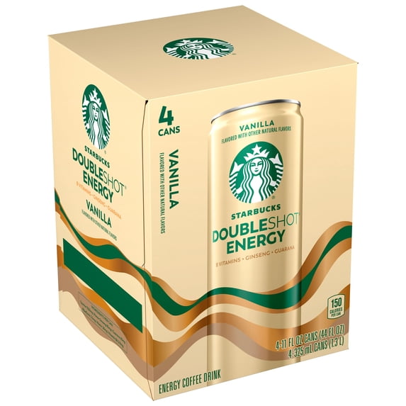 Starbucks Doubleshot Energy Vanilla Coffee Energy Drink 11 oz 4 Pack Cans