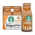 Starbucks Frappuccino Caramel Naturally Caffeinated Medium Roast Chilled Coffee Drink 4 Count 9.5 fl oz Bottles