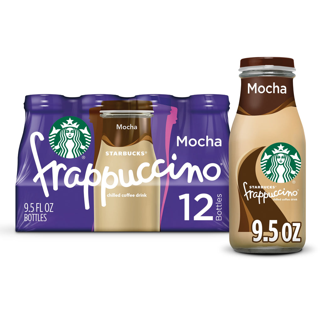 Starbucks Frappuccino Mocha Iced Coffee Drink 9.5 fl oz 12 Pack Bottles