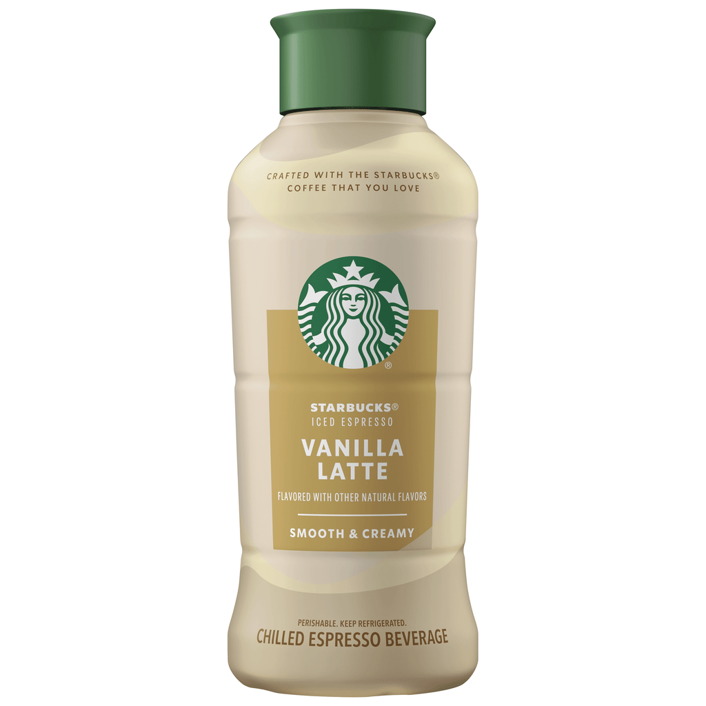 Starbucks Vanilla Latte Naturally Caffeinated Light Roast Iced Coffee Drink 40 fl oz Bottle