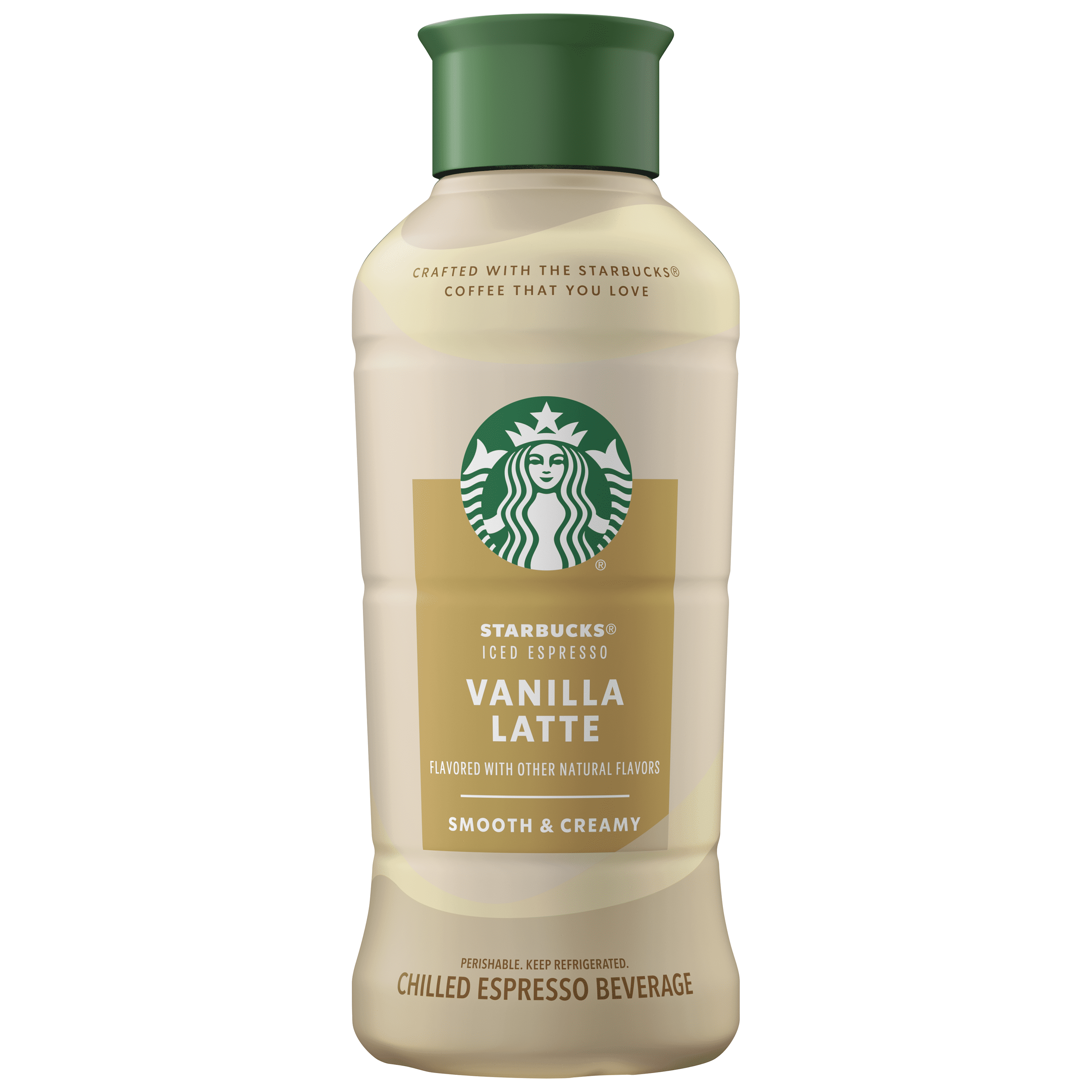 Starbucks Vanilla Latte Naturally Caffeinated Light Roast Iced Coffee Drink 40 fl oz Bottle