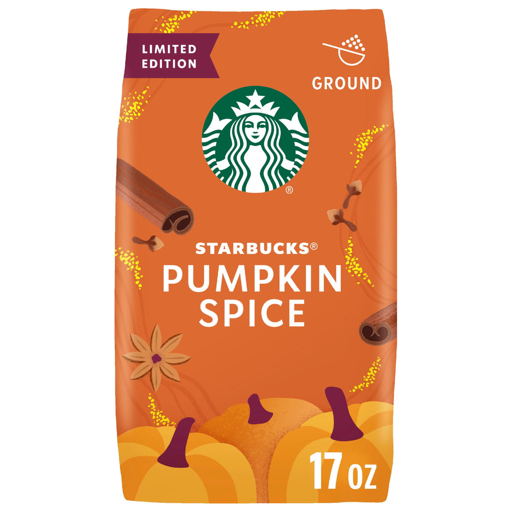 Starbucks at Home Pumpkin Spice Naturally Caffeinated Medium Roast Ground Coffee 17 oz Bag