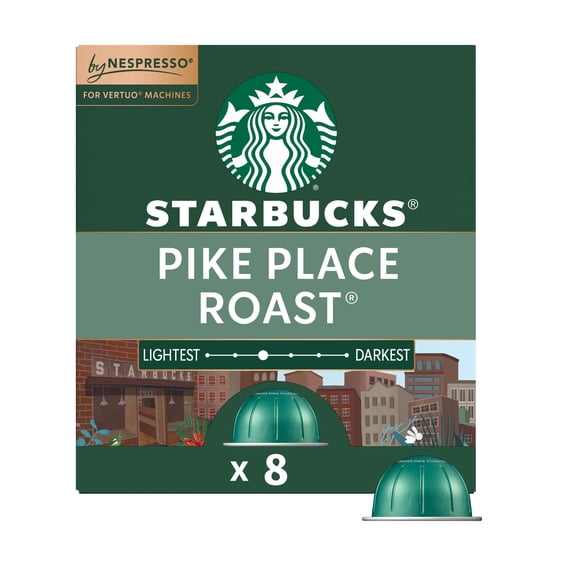 Starbucks Pike Place Medium Roast Nespresso Vertuo Pods 8 Count