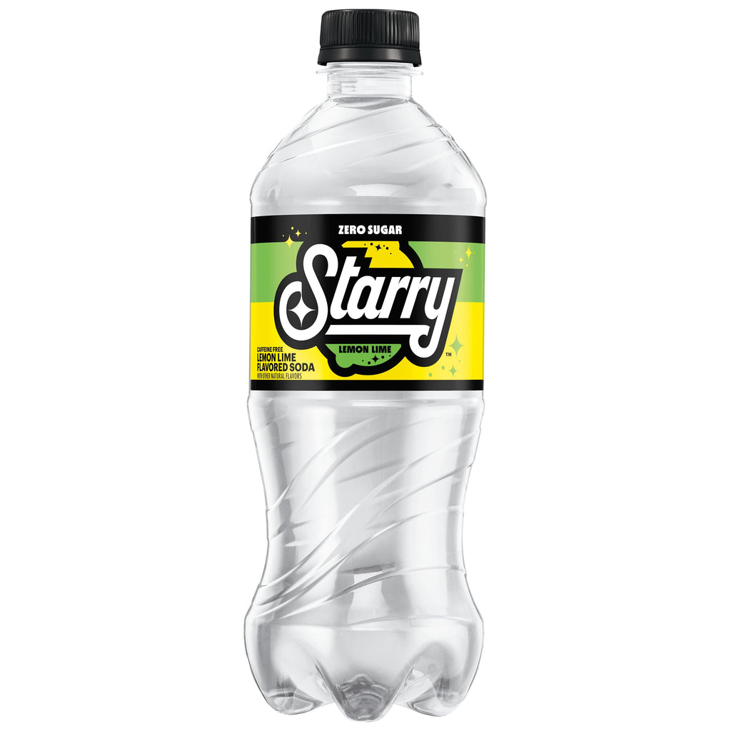 Starry Zero Sugar Lemon Lime Soda Pop Bottle 20 Fl Oz