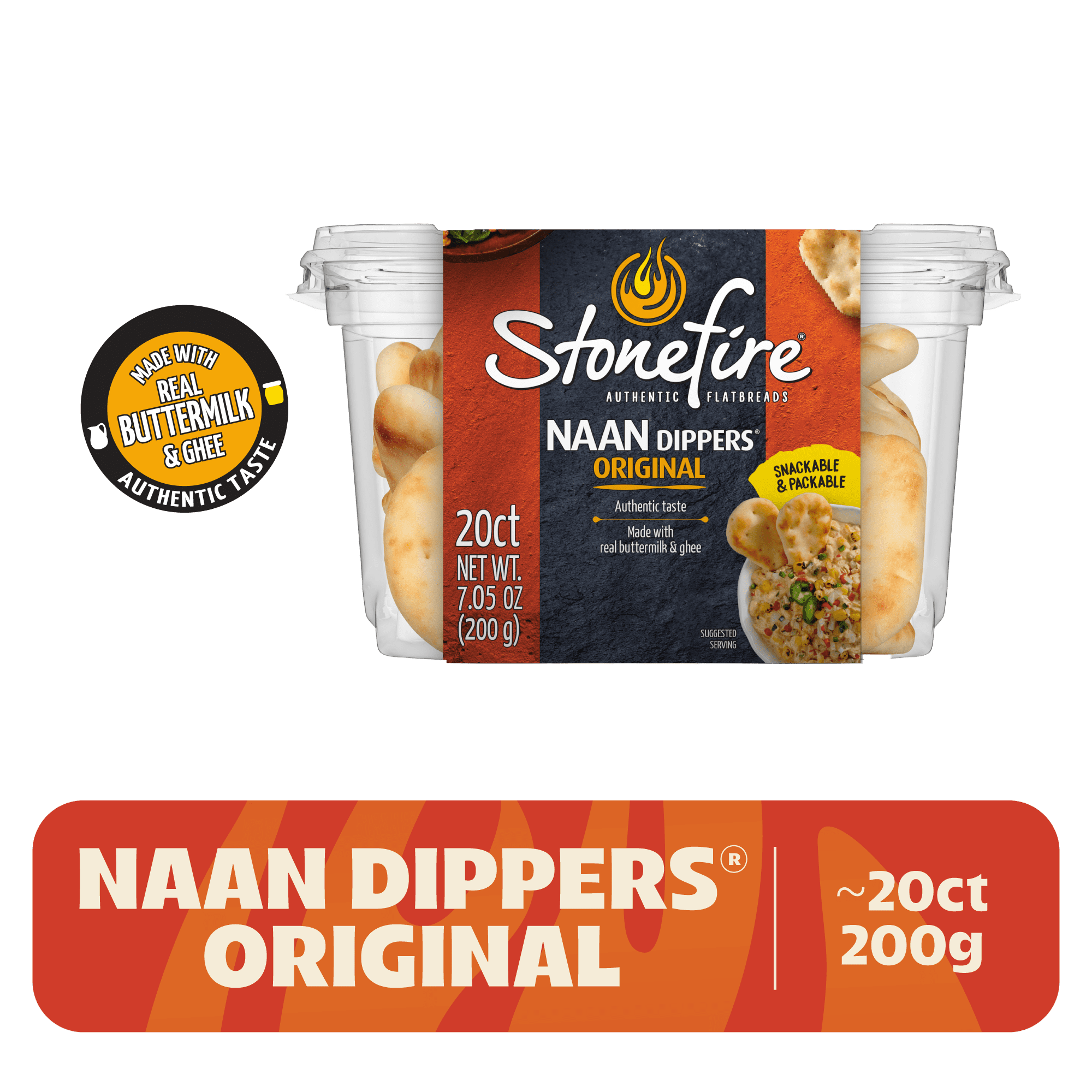 Stonefire Original Naan Dippers Butter Flavor 7.05 Oz 1 Count