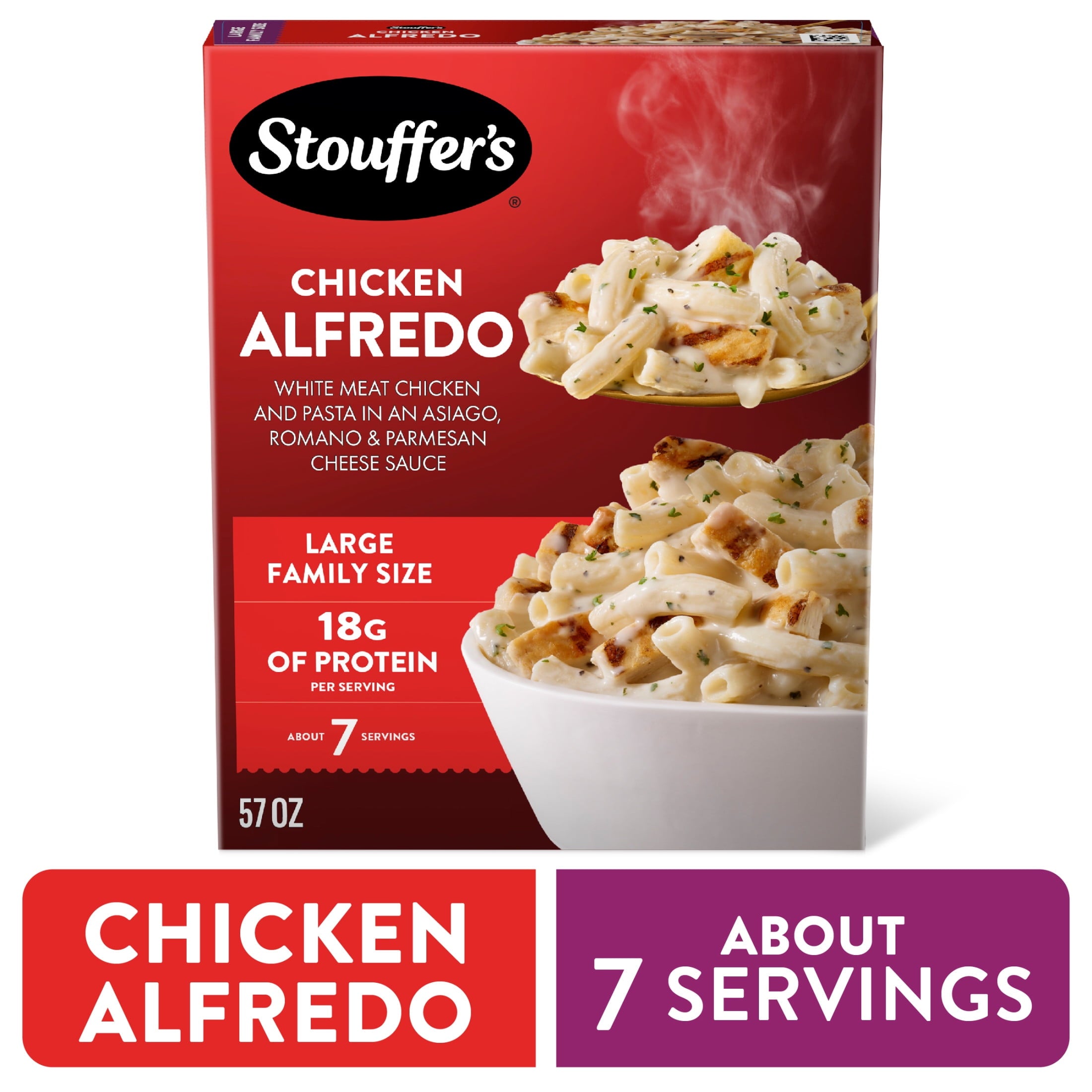 Stouffer's Chicken Alfredo Pasta Large Family Size Frozen 57 Oz