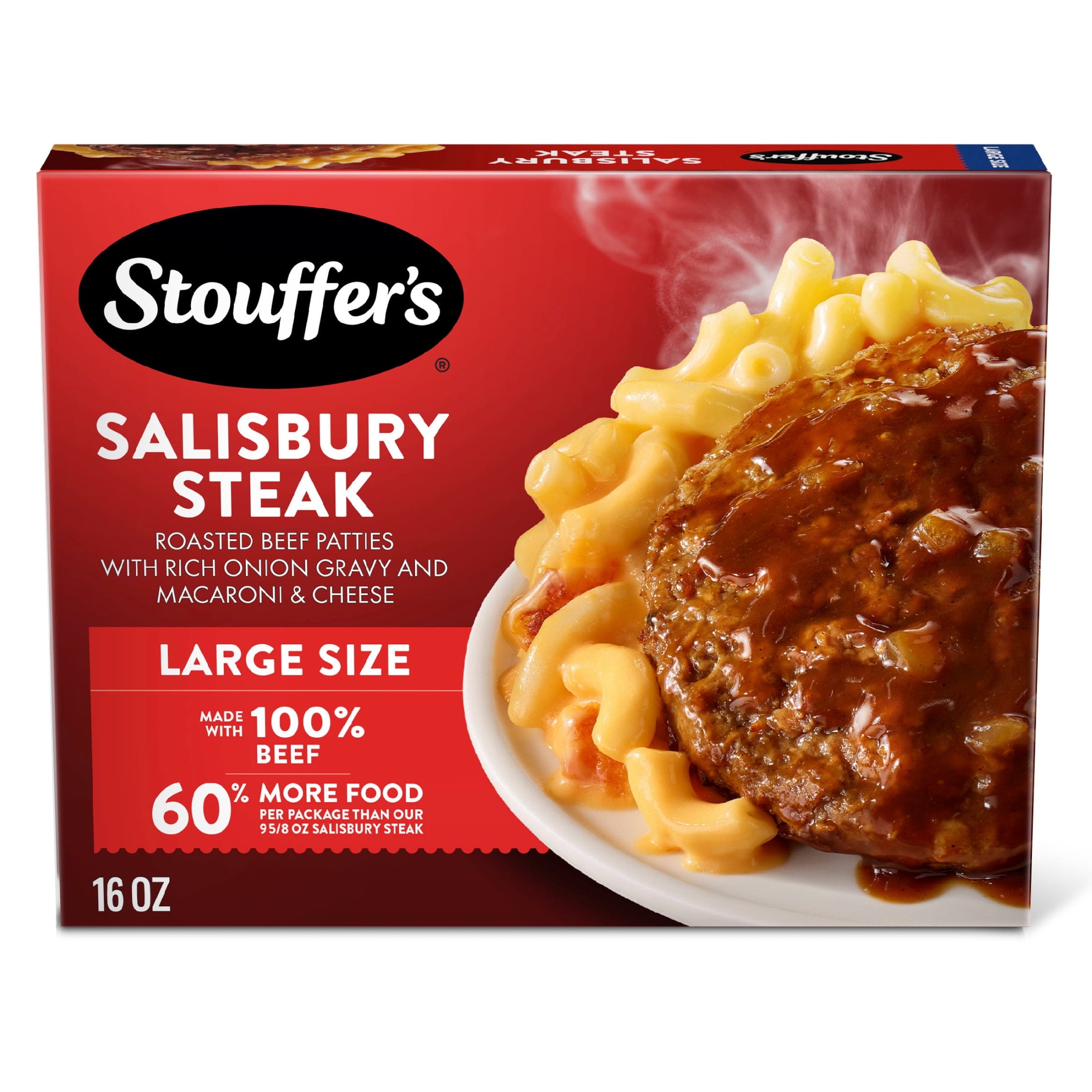 Stouffer's Salisbury Steak Large Size Meal Frozen 16 Oz