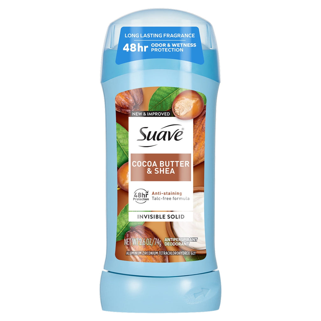 Suave Women Antiperspirant Deodorant Cocoa Butter & Shea 48-Hour Protection 2.6 oz