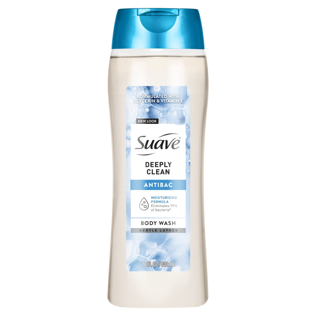 Suave Essentials Gentle Body Wash Deeply Clean Moisturizing Skin Cleanser 15 oz