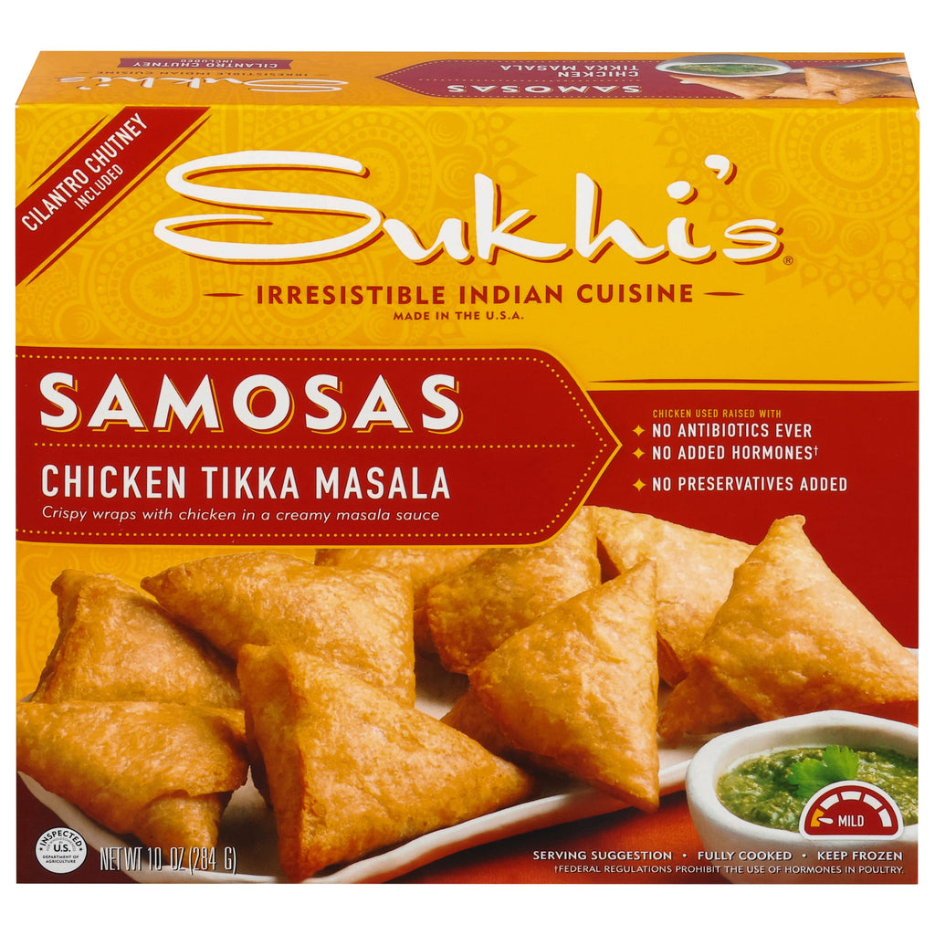 Sukhi's Chicken Tikka Masala Samosa Frozen Appetizer Snack 10 Oz