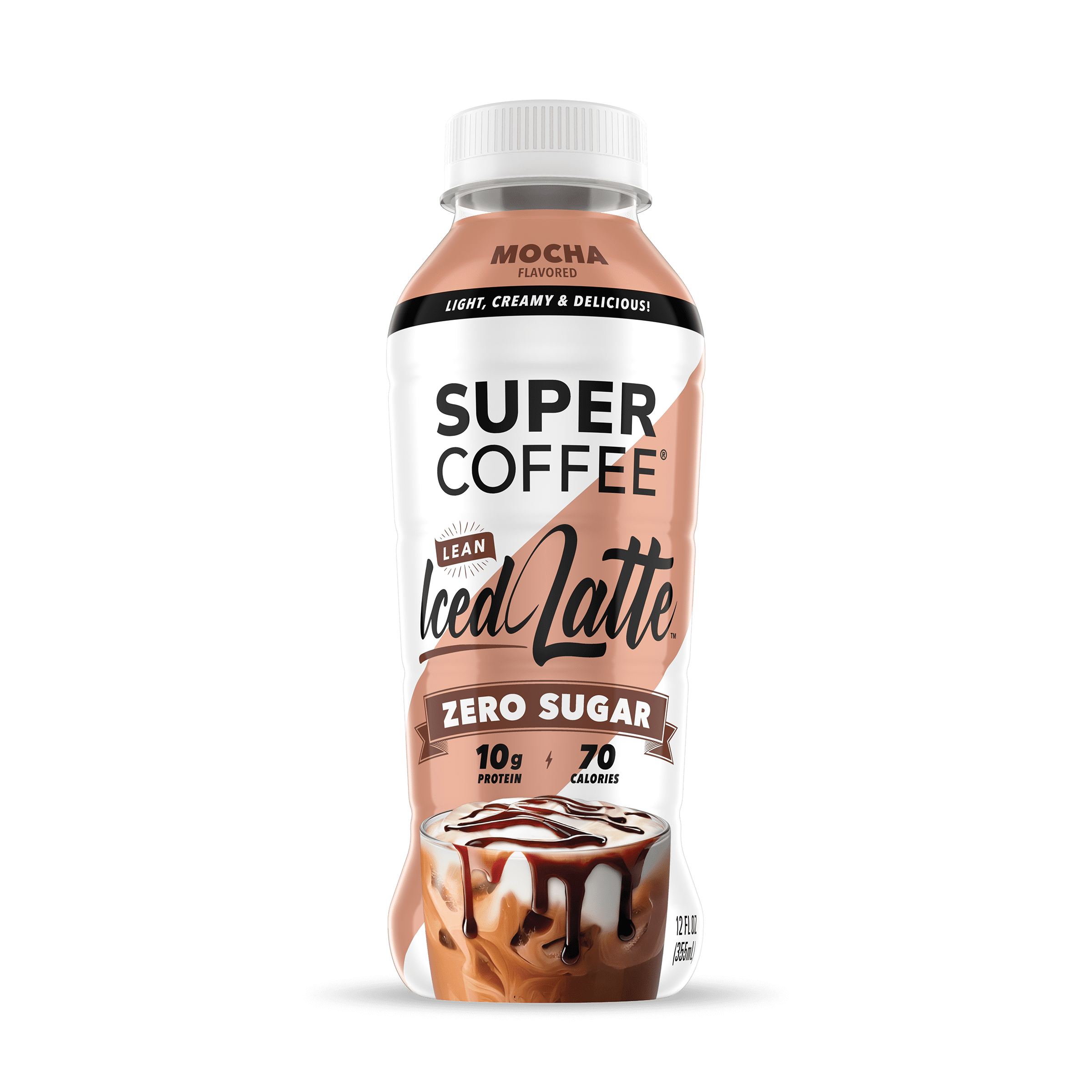 Super Coffee Mocha Naturally Caffeinated Dark Roast Iced Coffee 12 fl oz Bottle