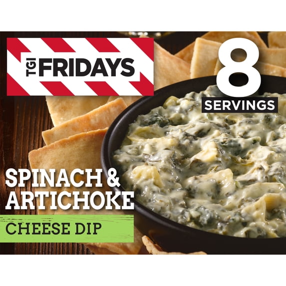 TGI Fridays Spinach & Artichoke Cheese Dip Frozen Snack 8 Oz