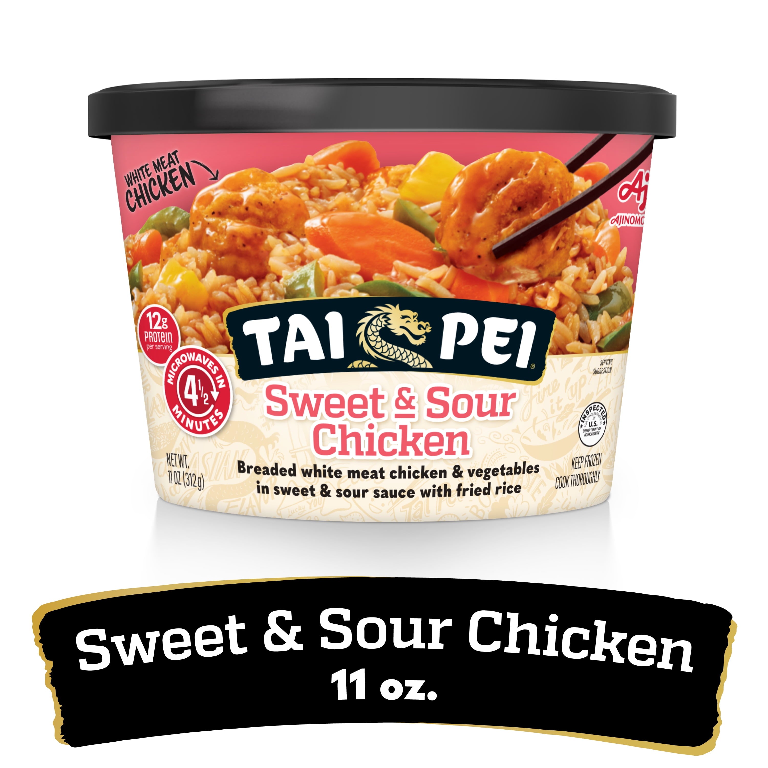 Tai Pei Sweet & Sour Chicken with Vegetable Rice Frozen Meal 11 Oz