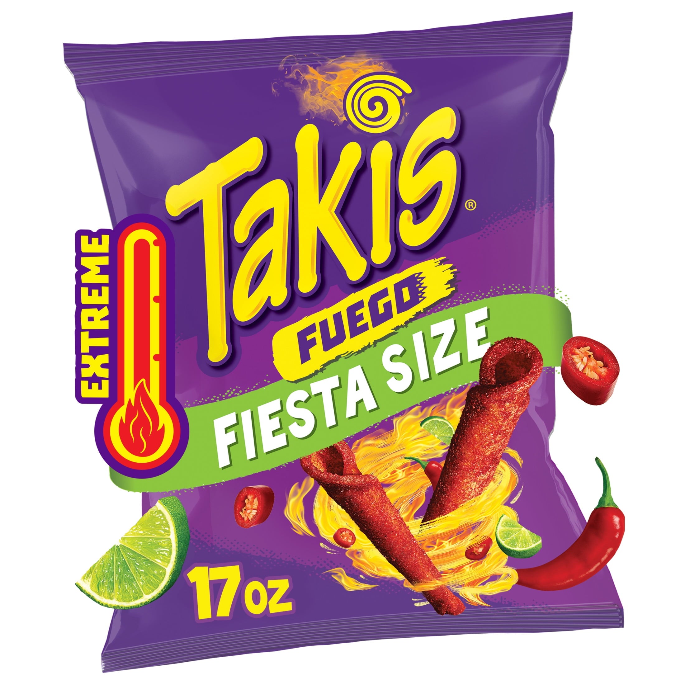 Fuego Hot Chili Pepper & Lime Tortilla Chips 17 Oz 1 Count Takis