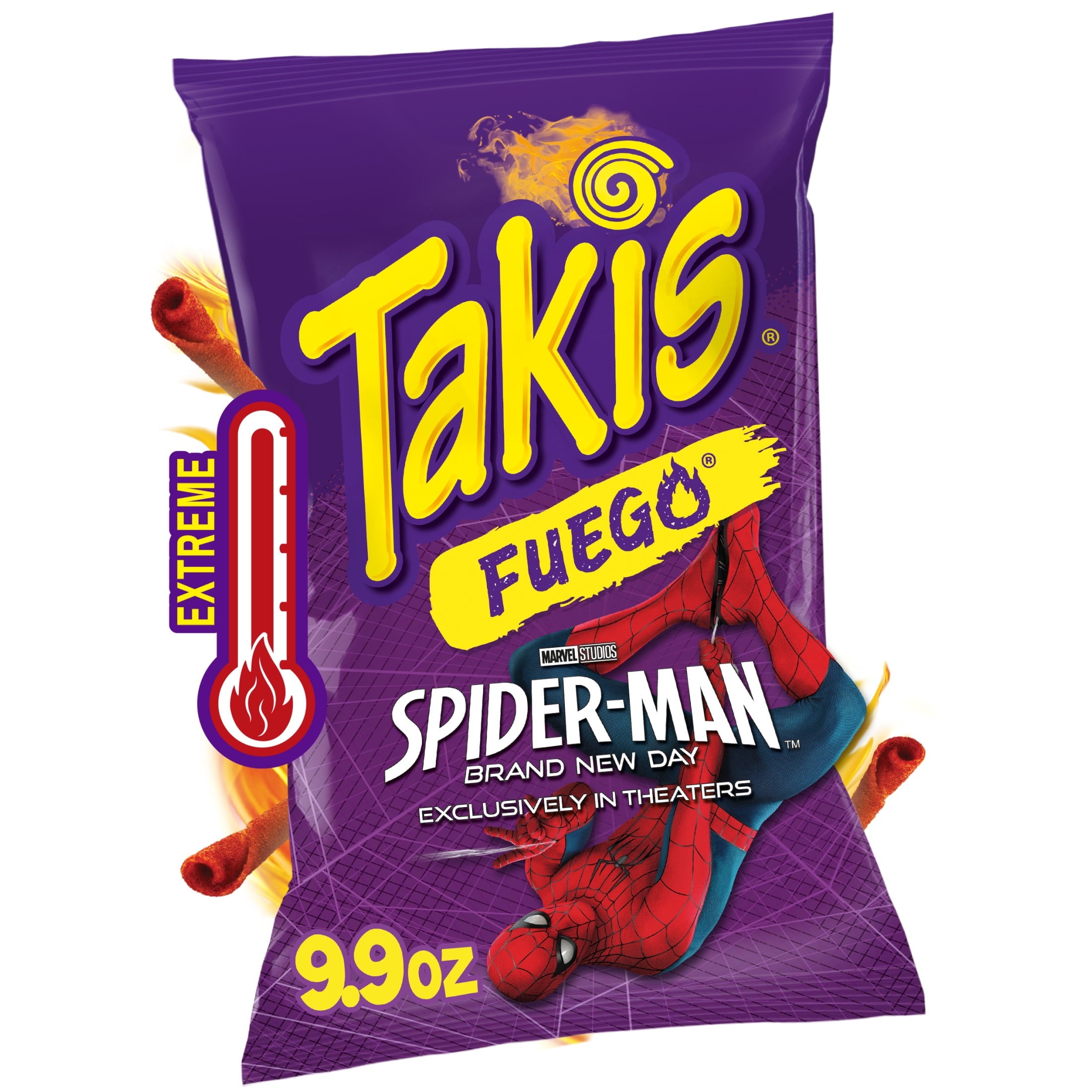 Hot Chili Pepper & Lime Flavored Rolled Tortilla Chips 9.9 Oz Takis