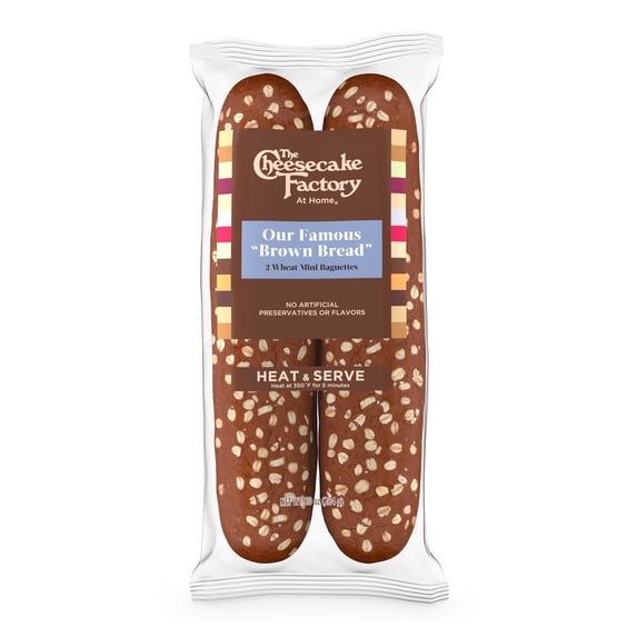The Cheesecake Factory At Home Famous Brown Bread Wheat Mini Baguette 10 Oz 2 Pack