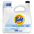 Tide Free & Gentle Laundry Detergent Liquid for Sensitive Skin, Hypoallergenic, Unscented, 166 fl oz, 126 Loads