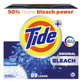 Tide Plus Bleach Powder Laundry Detergent Original Scent 129 oz 89 Loads