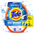 Tide Power PODS Oxi Boost Laundry Detergent Pacs Stain Remover 45 Count