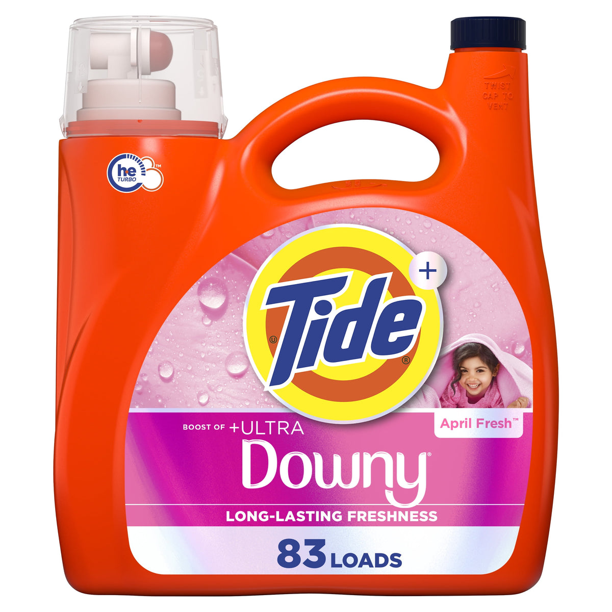 Tide Plus Ultra Downy Liquid Laundry Detergent April Fresh 117 fl oz 83 Loads