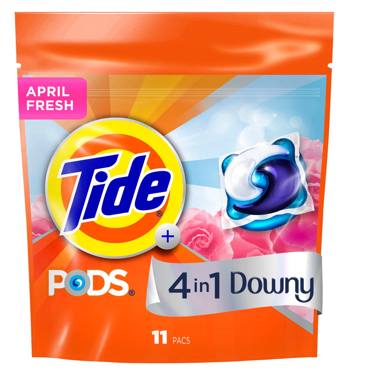 Tide PODS Laundry Detergent Pacs with Downy April Fresh Scent 11 Count