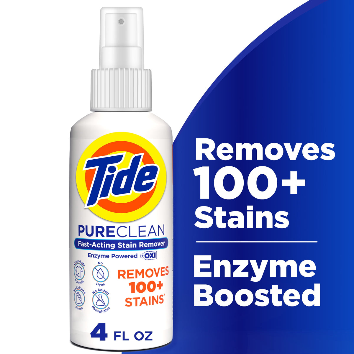 Tide PureClean Enzyme Powered Stain Remover with OXI 4 fl oz