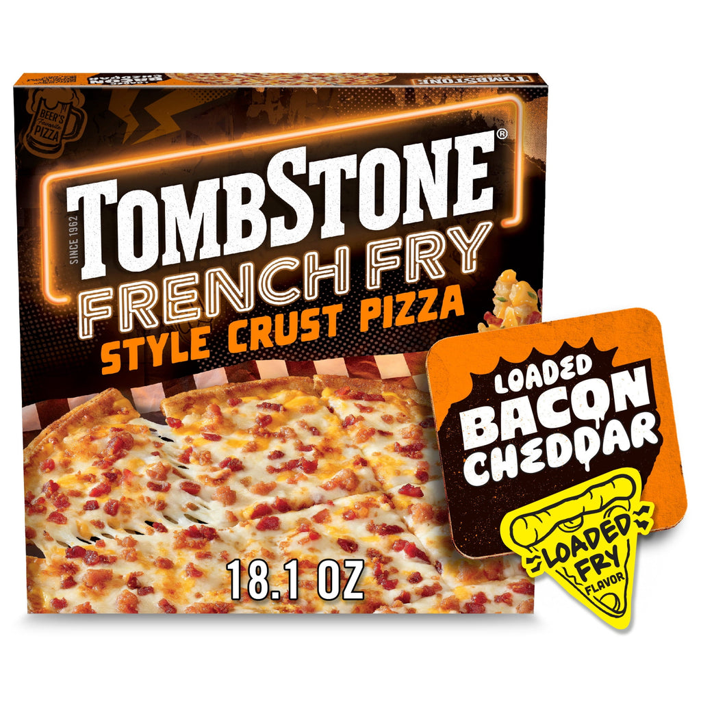 Tombstone French Fry Style Crust Loaded Bacon Cheddar Cheese Gluten Free Frozen Pizza 18.1 Oz