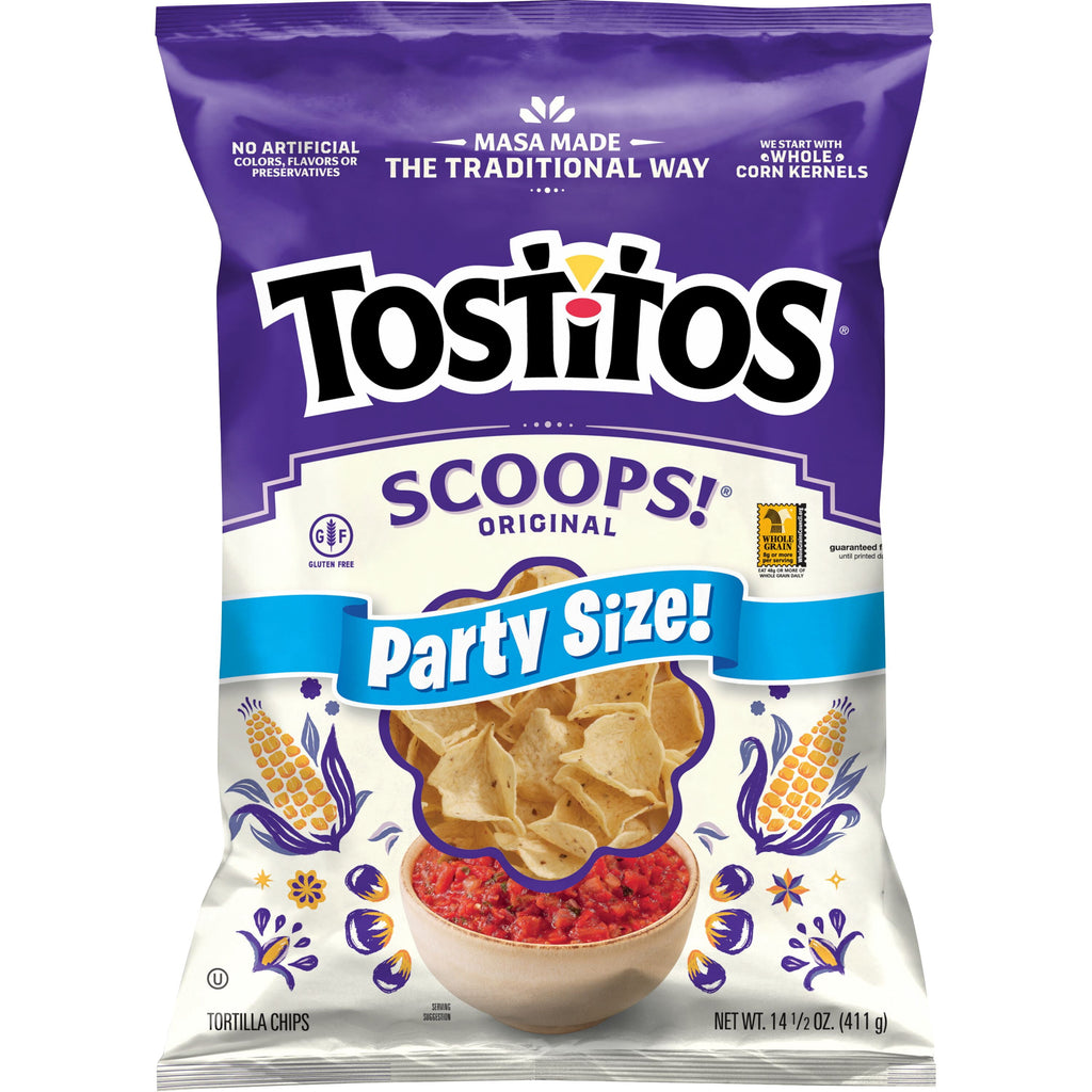 Scoops! Party Size Tortilla Chips 14.5 Oz Tostitos