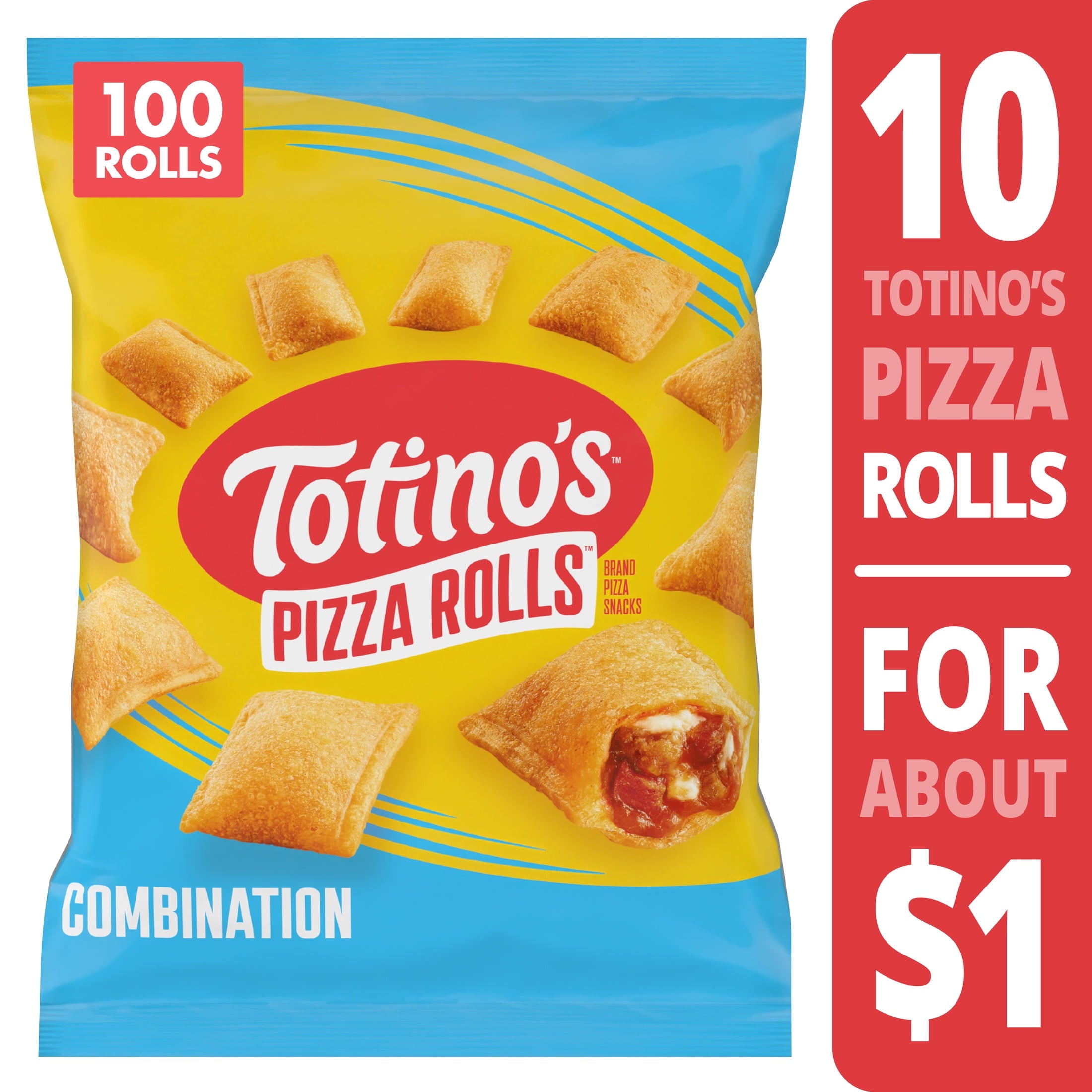 Totino's Pizza Rolls Combination Flavored Frozen Snacks 100 Count 48.8 Oz