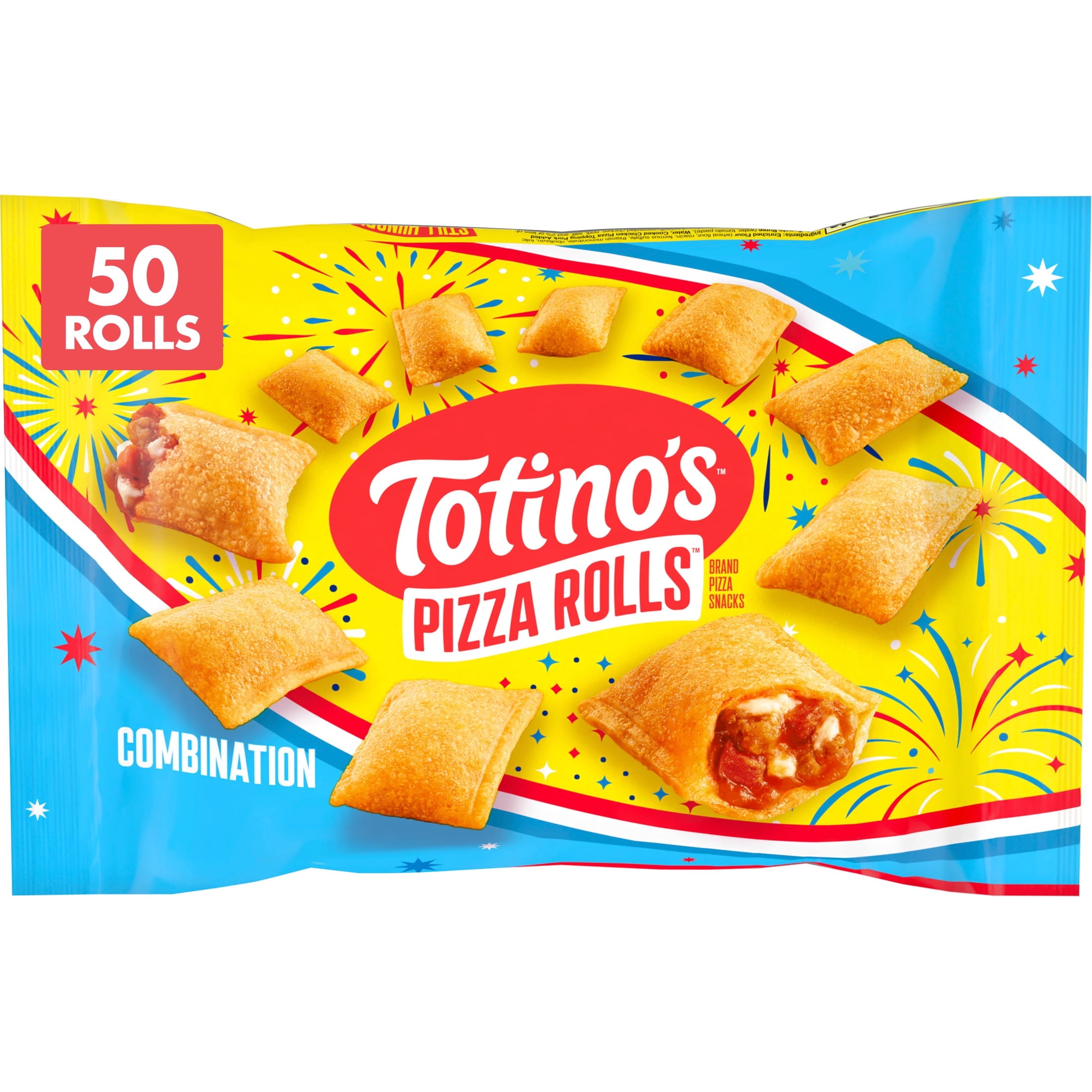 Totino's Combination Pizza Rolls Snacks 50 Count 24.8 Oz Frozen