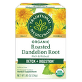 Traditional Medicinals Organic Roasted Dandelion Root Herbal Tea Bags Caffeine Free 16 Count