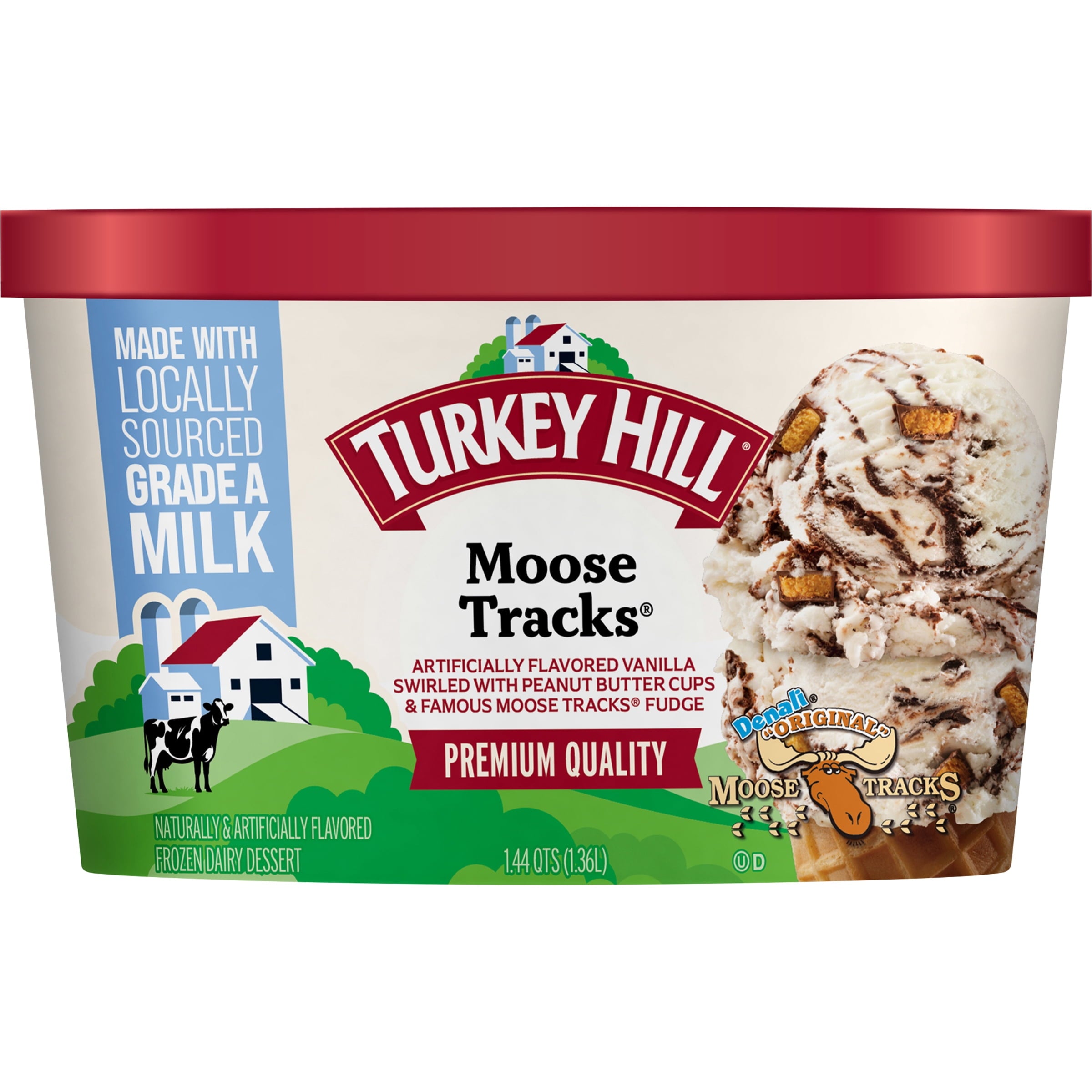 Turkey Hill Moose Tracks Premium Ice Cream 46 Fl Oz
