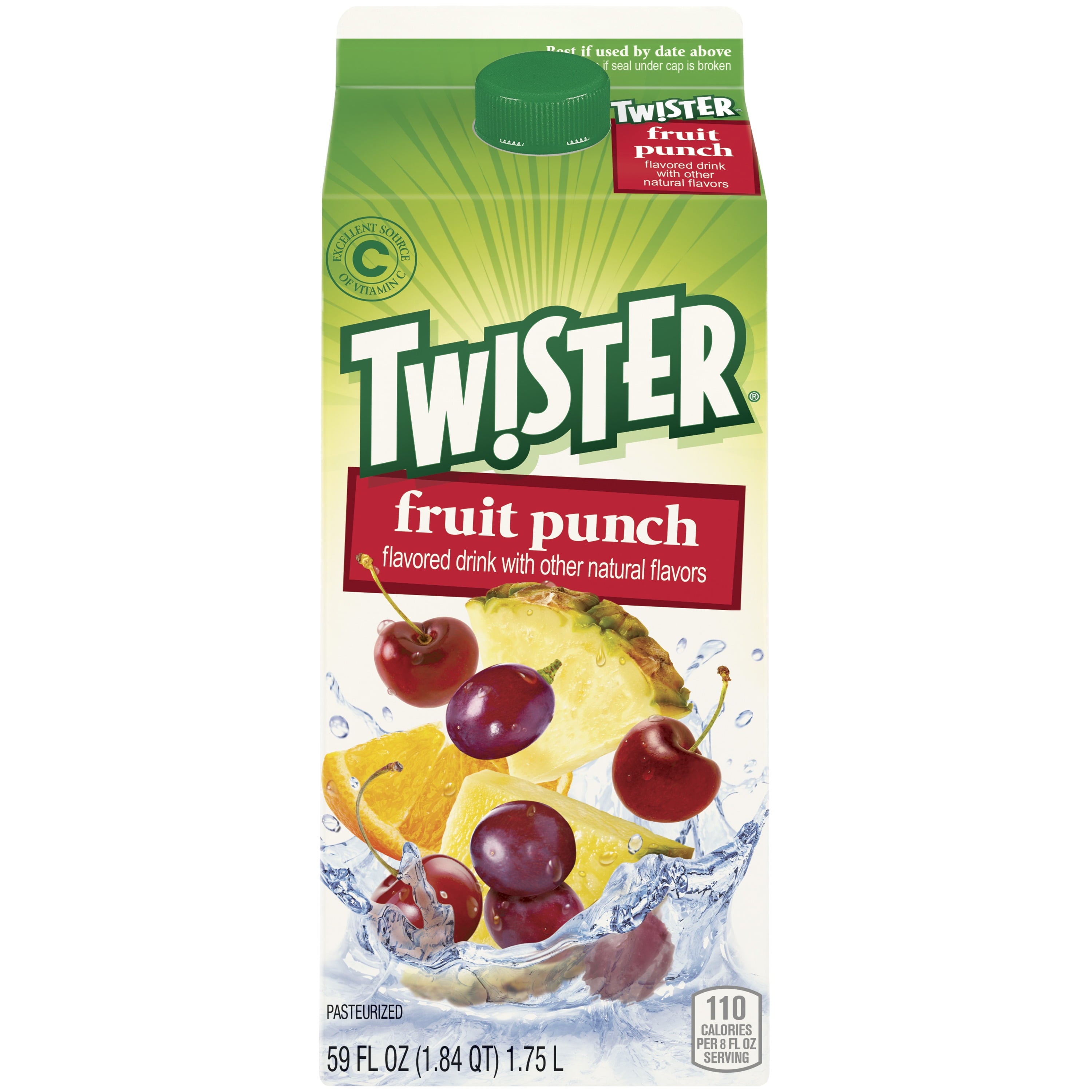 Tropicana Twister Fruit Punch Flavored Juice Drink Pulp-Free 59 fl oz Carton