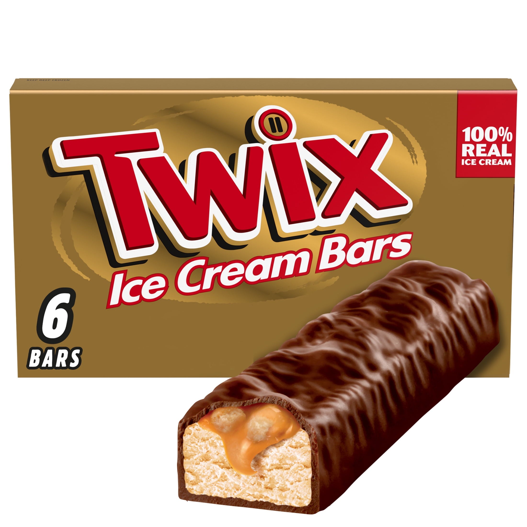 Twix Caramel Vanilla Milk Chocolate Ice Cream Bars 6 Count 11.58 Fl Oz