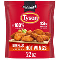 Tyson Any'tizers Buffalo Style Hot Wings Bone-in Wings, 22 oz (Frozen, Fully Cooked)