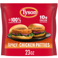 Tyson White Meat Spicy Breaded Chicken Patties 23 Oz Frozen