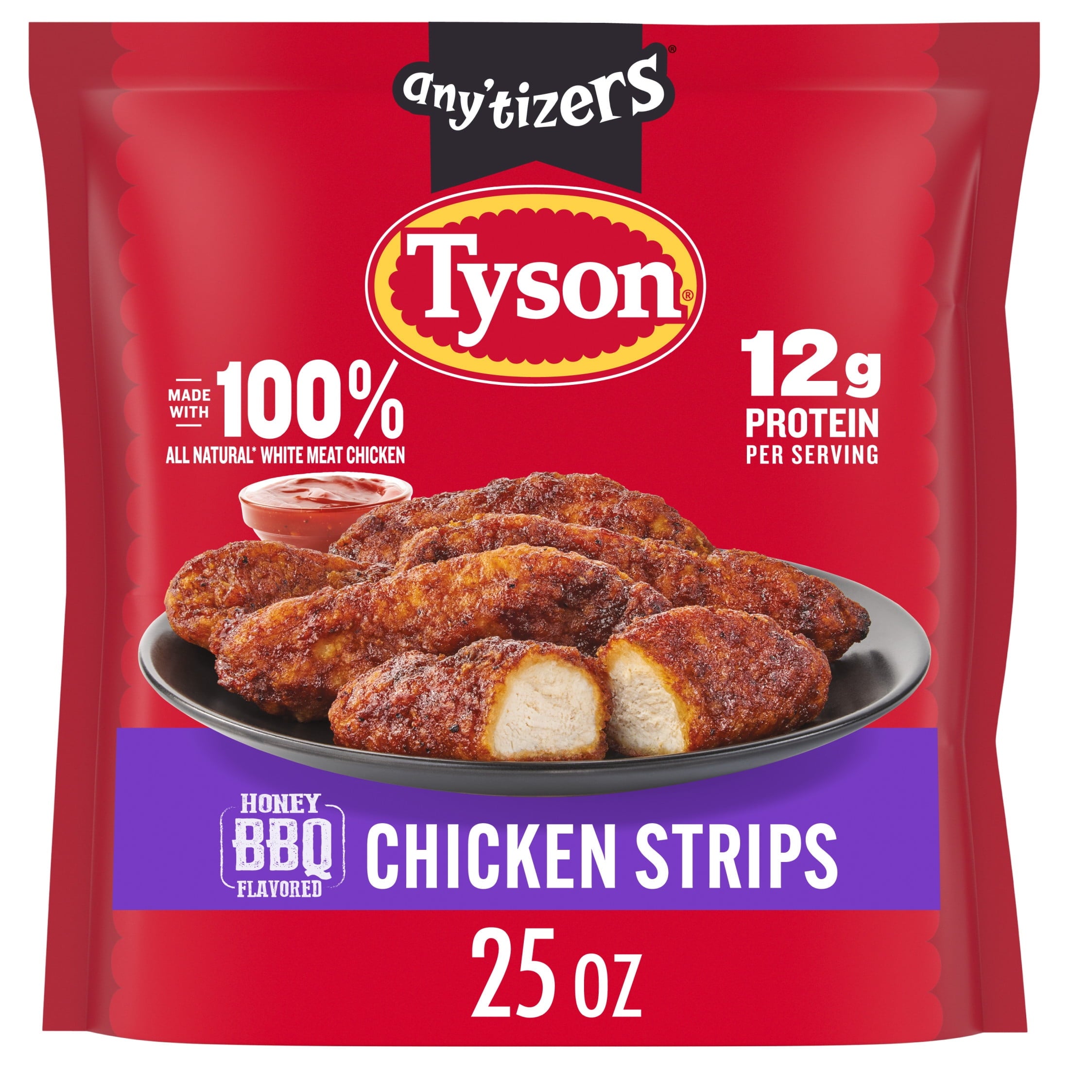 Tyson Honey BBQ Flavored Chicken Strips Frozen 25 Oz