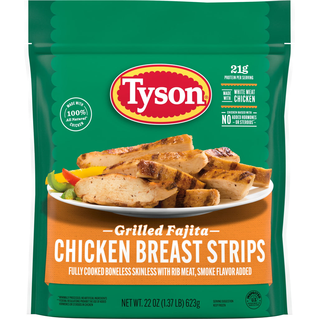 Tyson Grilled Fajita Chicken Breast Strips Frozen 22 Oz