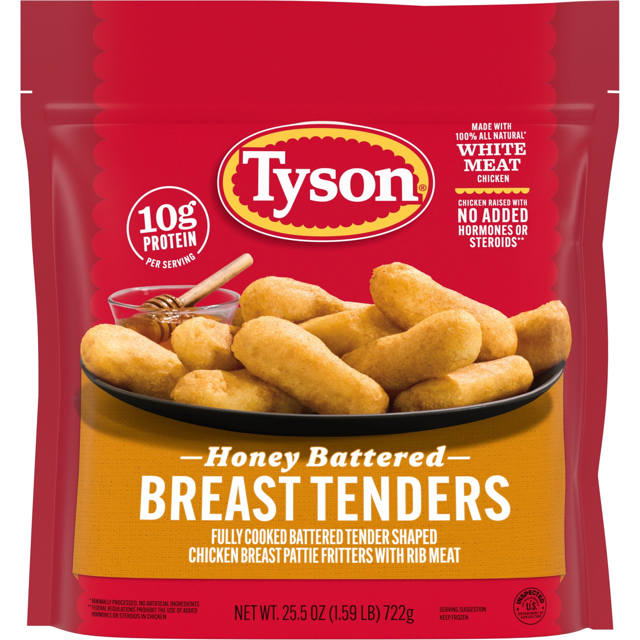 Tyson Honey Battered Breast Tenders Frozen 25.5 Oz 10g Protein