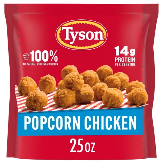 Tyson Popcorn Chicken Frozen Fully Cooked 25 Oz