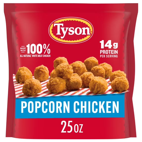 Tyson Popcorn Chicken, 25 oz (Frozen, Fully Cooked)