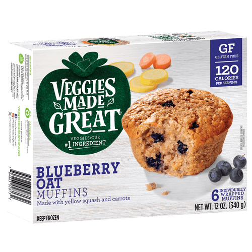 Blueberry Oat Muffins 12 Oz 6 Count Veggies Made Great