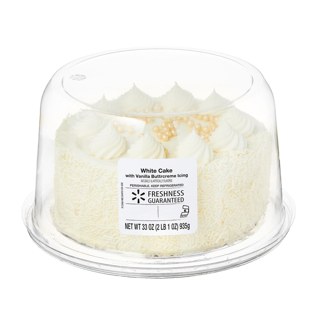 White Cake with Vanilla Buttercreme Icing 33 Oz Freshness Guaranteed
