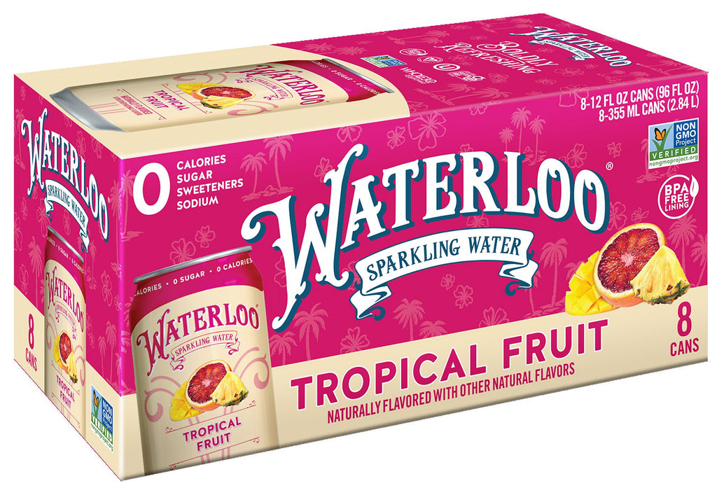 Waterloo Sparkling Water Tropical Fruit 12 fl oz 8 Count