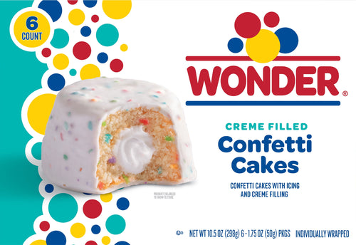 Crème Filled Confetti Cakes 10.5 Oz 6 Count Wonder
