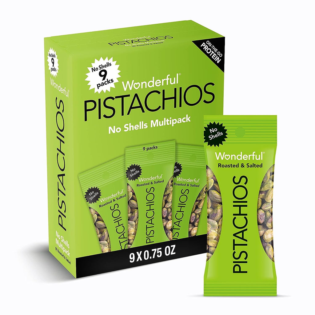 Roasted & Salted No Shells Pistachios 6.75 Oz 9 Count Wonderful